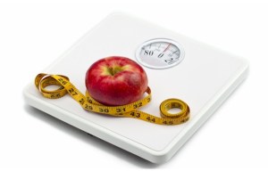 Thriving-Baby-Boomers - Weight Maintenance - Bathroom Scale, Apple & Measuring Tape