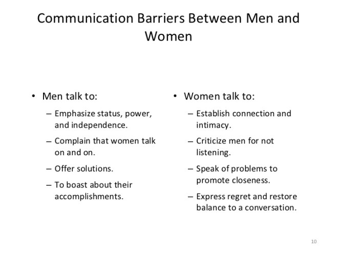 Thriving-Baby-Boomers - Communication Styles between Men and Women - Communication Barriers Between Men and Women